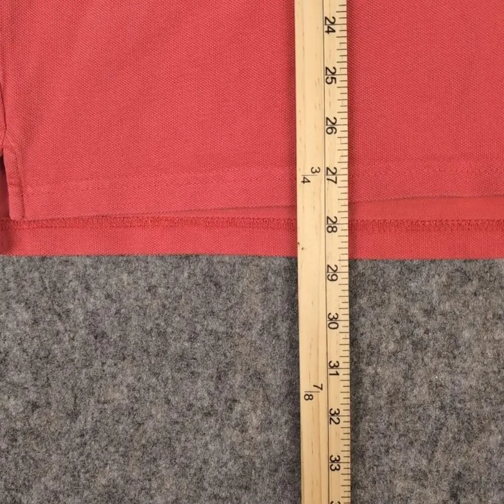 J.Crew Polo Shirt Mens Large Pink Classic Knit Cotton Short Sleeve Casual